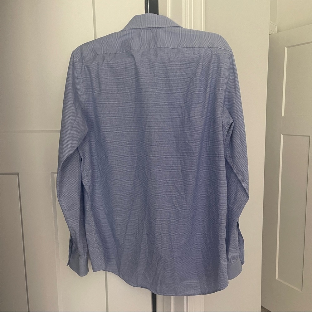 Ralph Lauren Purple Label Men’s Blue print Button Down Cotton Easy Care - Picture 4 of 5